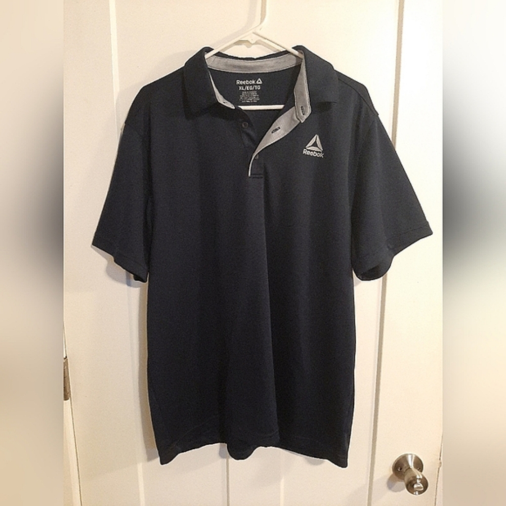 Men's X-large Reebok Navy Blue Short Sleeve Polo Shirt